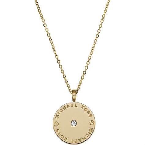 michael kors heritage kette mit anhänger rund|Halsketten für Damen .